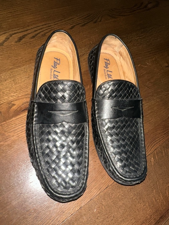 Flag Ltd Other - Flag Ltd. Nappa Glove Men’s Black Woven Leather Loafers size 11